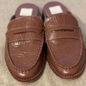 Dolce Vita Havan Brown Leather Loafer Mule Sz. 7.5-Excellent Pre-Owned Condition